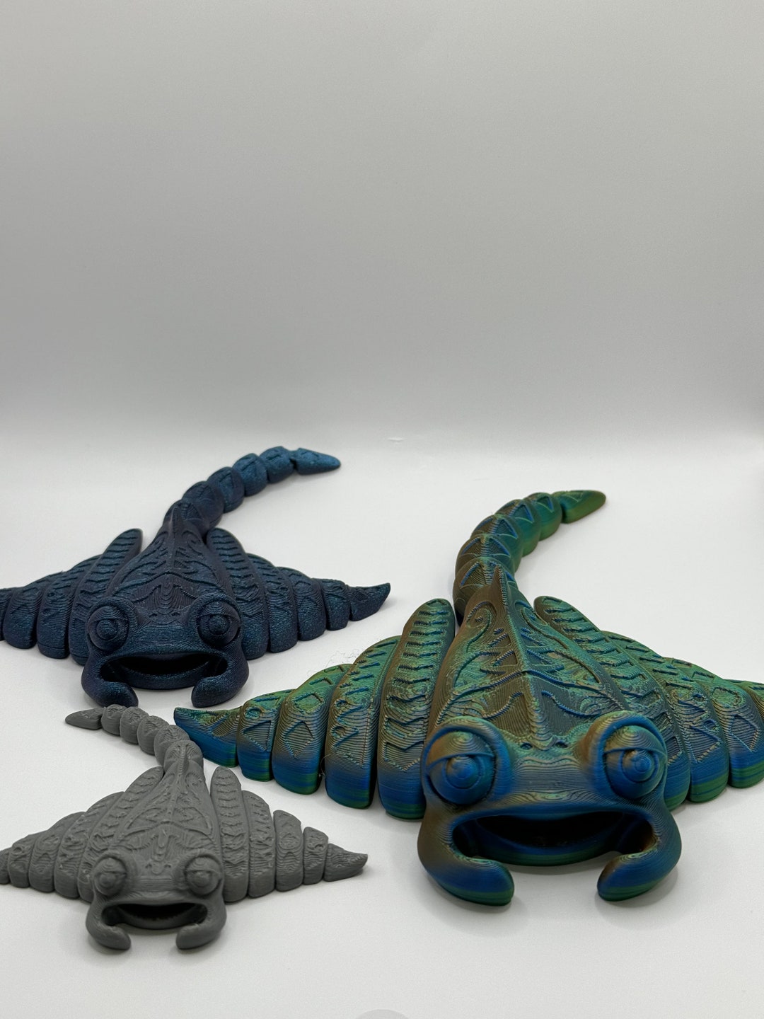 Patterned Ray Patterned Manta Ray/articulated Animal/tattooed Manta Ray/flexible ...