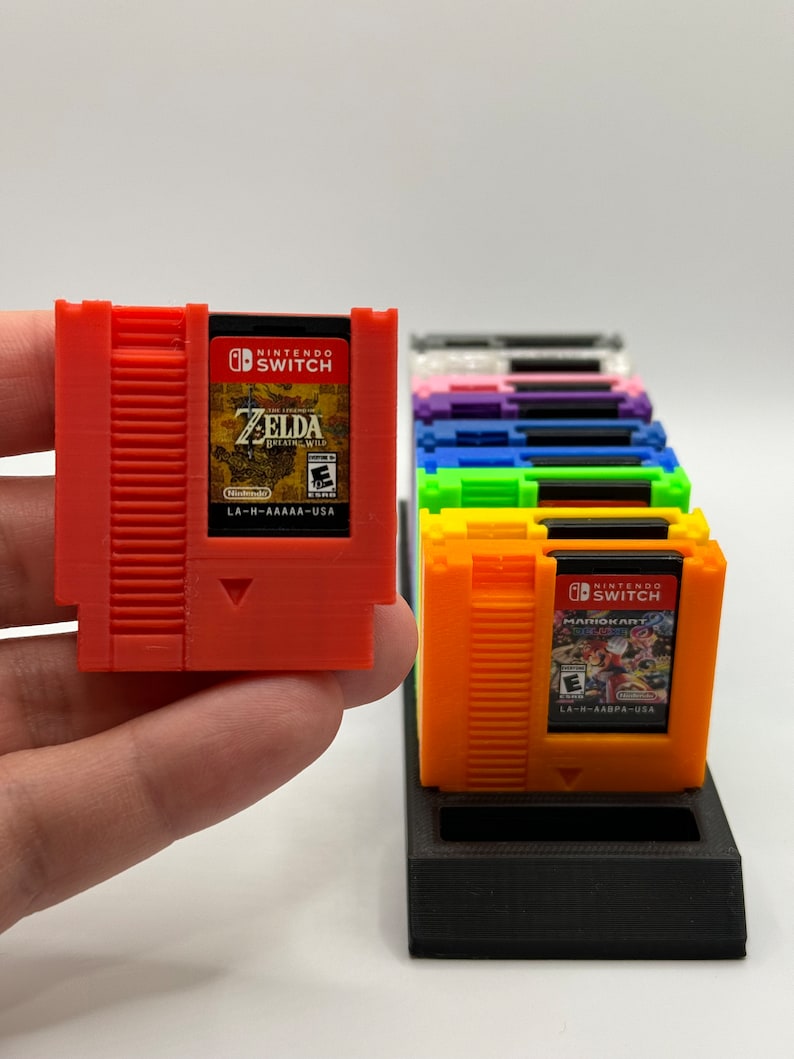 Retro Style Cartridge Nintendo Switch Game Holder 5-Pack Or 10 Pack/Multiple Colors/With Stand For Cartridges! image 1