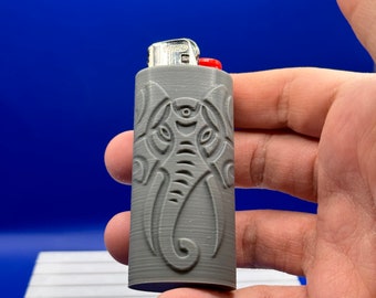 Royal Elephant Bic Feuerzeugetui / passend für Standardgröße Bic Feuerzeuge / Elefantenkopf / wird in mehreren Farben angeboten!