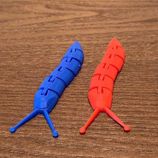 Articulated Slug 3D Printed! Flexible Joints! Makes Fantastic Gifts! Multiple Colors Available! Fidget Toy, Desk Toy, Gag Gift!