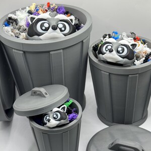 Trash Raccoon/“Trash Panda”/Articulated Raccoon With Trash Can/Desk Toy/Decoration/Fidget Toy/Stocking Stuffer/Animal Lovers/Gift!