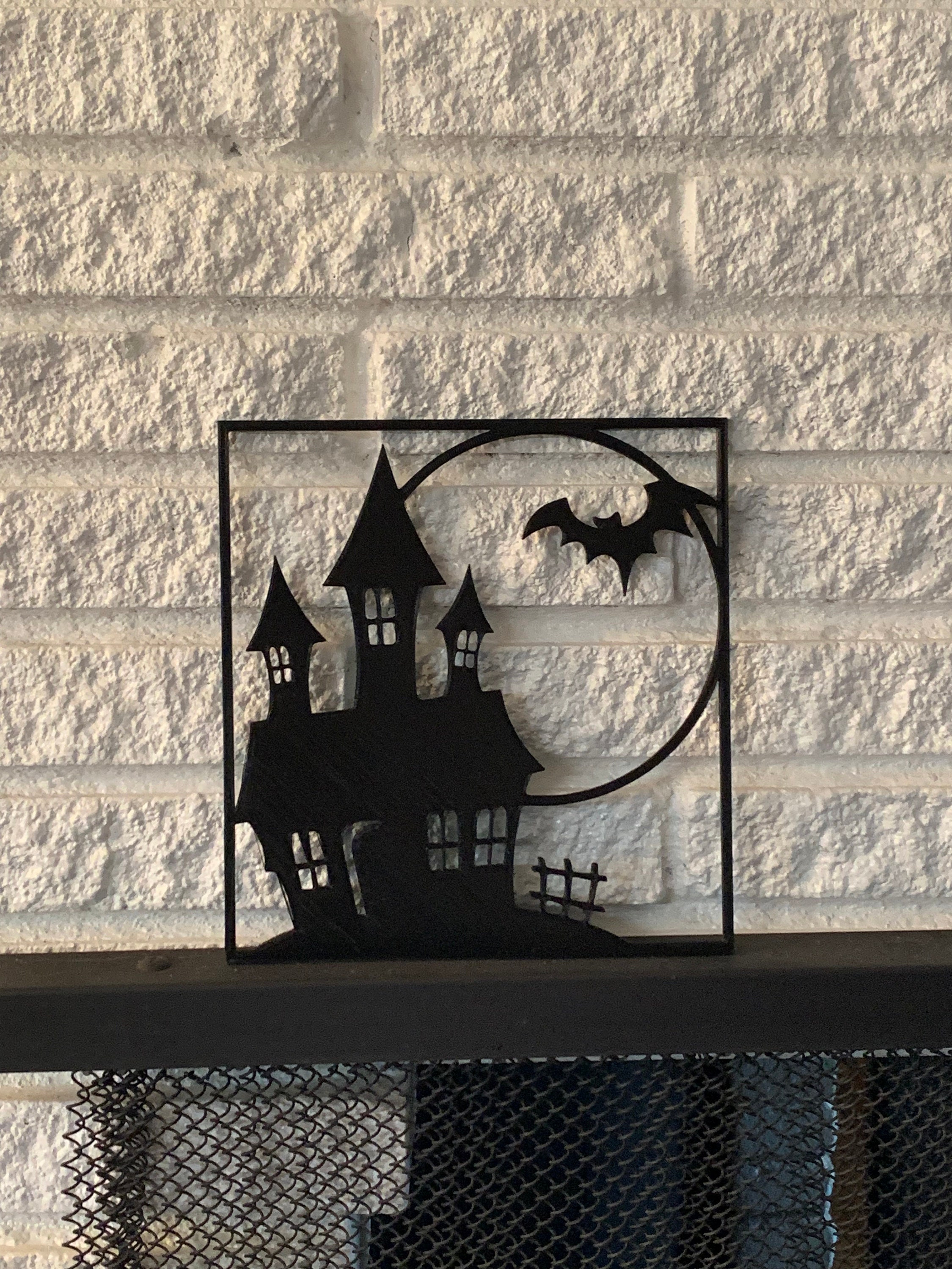 Haunted Mansion/house Silhouette Decoration Halloween - Etsy