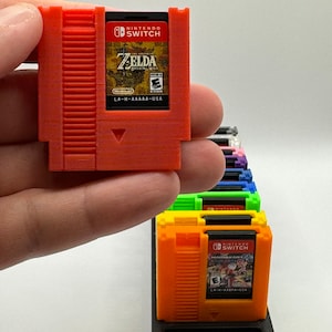 Retro Style Cartridge Nintendo Switch Game Holder 5-Pack Or 10 Pack/Multiple Colors/With Stand For Cartridges! image 2