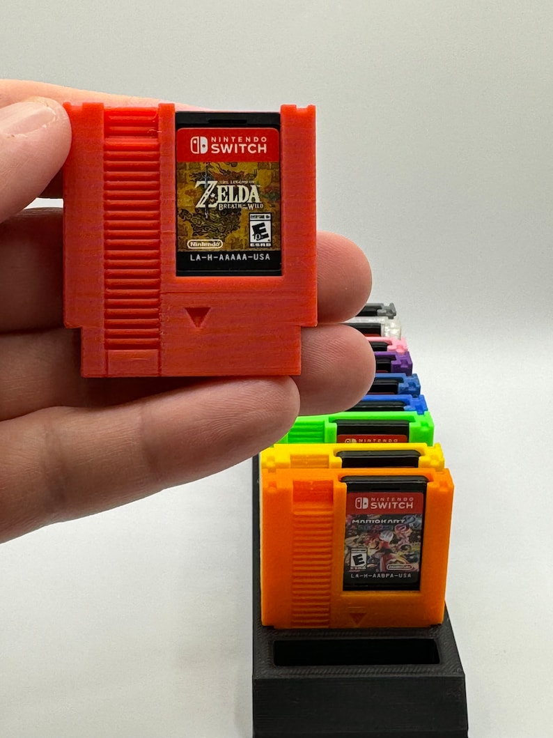 Retro Style Cartridge Nintendo Switch Game Holder 5-Pack Or 10 Pack/Multiple Colors/With Stand For Cartridges! image 2