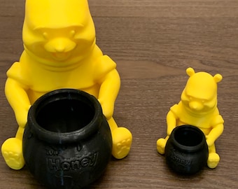 Winnie-The-Pooh With Honey Pot Decoration/Statue/Home Decor 2 Sizes! 3D Printed!