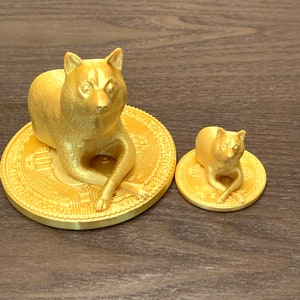 Dogecoin Dog/Doge Dog Sitting On Bitcoin/Cryto/Meme/Crytopcurrency/Funny/Shib/ Dogecoin Meme/2 Sizes!