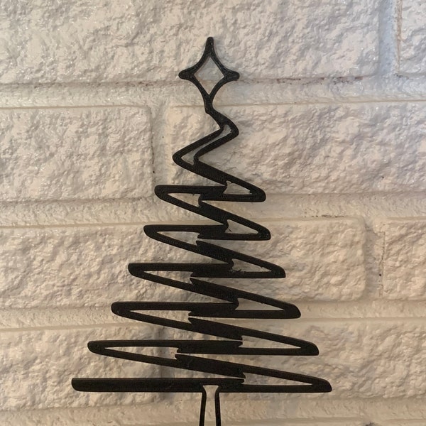 Christmas Tree Silhouette Decoration For Wall, Fireplace, Window + Others! Zig Zag Christmas Tree!