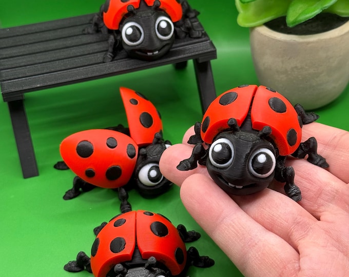 Articulated Lady Bug Fidget Toy/Desk Toy/Gift/Stocking Stuffer/Sensory/Cute Lady Bug