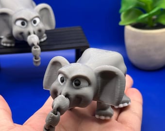 Cute Articulated Elephant/Flexible Fidget Toy/Gift For Her/Gift For Him/Stocking Stuffer/Fidget/Desk Toy!