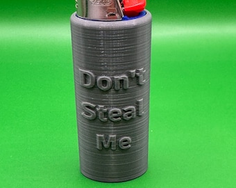 Estuche para encendedor Bic 'No me robes'/Se adapta a encendedores Bic estándar/¡Múltiples colores!