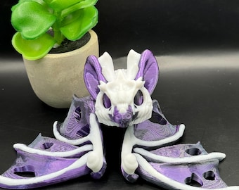 Skeleton Bat/Spooky/Fidget Toy/Halloween/Stocking Stuffer/Articulated/Flexible Joints/Gift For Him/Her/Decoration