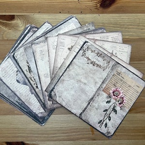 30 Vintage Botanical Paper Ephemera: Fashion Scrapbook Kit