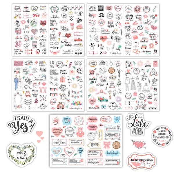 Scrapbook Stickers Wedding Etsy