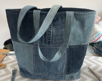 Denim tote bag