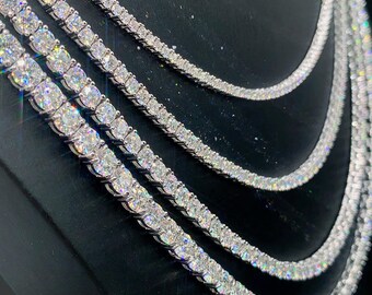 5mm Iced Out Diamond VVS Tennis Chain, Iced Out Tennis Chain
