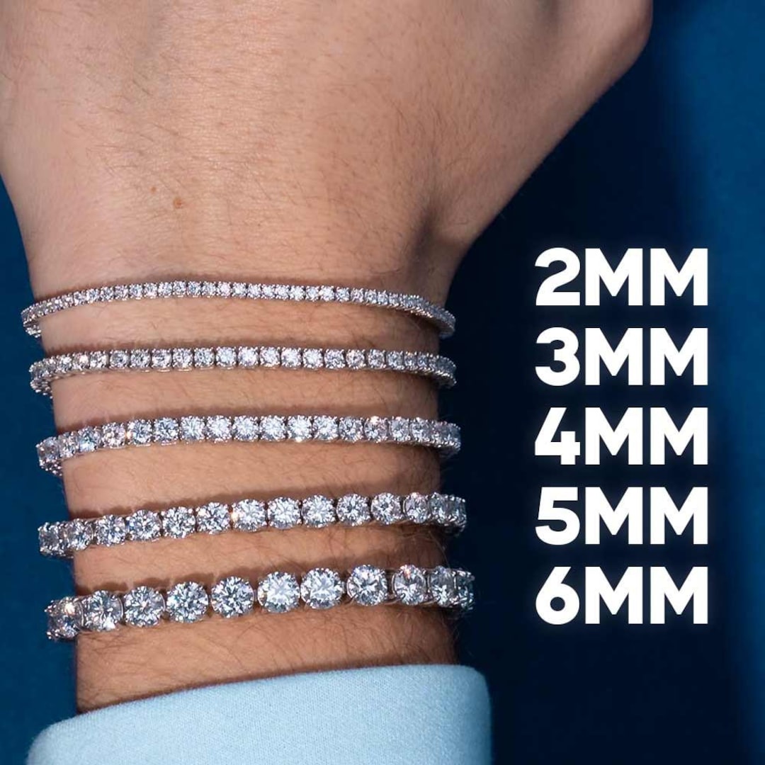 4.3グラム 10K VVS 2連テニスブレスレットMOISSANITE 4.3グラム 10K VVS 2連テニスブレスレットMOISSANITE