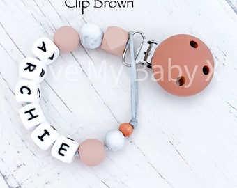 Personalised Soft Silicone Dummy Clip Personalized Pacifier Clip Dummy Chain Soother Fastener Dummy Holder Newborn Gift MAM Clip Bib