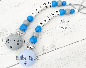 Personalised Silicone Dummy Clip | Custom Soother Chain | Dummy Chain | Soother Fastener | Dummy Holder | Newborn Gift | MAM Clip Request