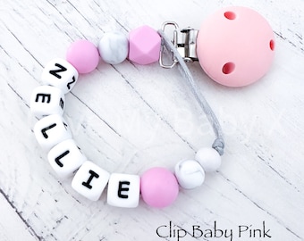 Silicone Dummy Clip | Pastel Dummy Chain | Dummy Clip Personalised | Dummy Holder |  Christening Gift | Custom Paci chain |MAM Clip request