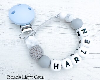 Luxury newborn gift Dummy Clip Pastel Dummy Chain Soother Fastener Unique Dummy Holder New mum Gift Personalized Paci Clip MAM Clip holder
