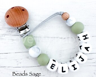 Bendable Dummy Clip Pastel Dummy Chain Dummy Clip Personalised Dummy Holder Personalized Christening Gift MAM dummy Clip New mum gift