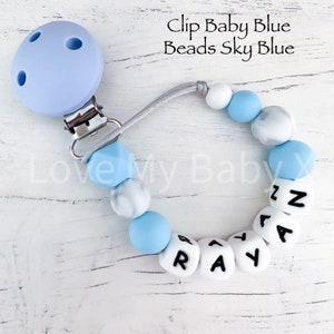 Dummy Clip Personalised Newborn gift MAM dummy Clip Pastel Dummy Chain Pacifier clip personalized Unique Dummy Holder Christening Gift