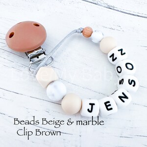 Babyshower gift MAM dummy Clip Dummy Clip Personalised Pastel Dummy Chain Pacifier clip personalized Unique Dummy Holder Christening Gift
