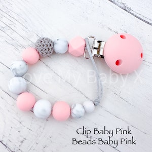 Personalised Soft Dummy Clip Pastel Dummy Chain Soother Fastener Luxury Dummy Holder Newborn Gift Personalized Paci Clip MAM Clip holder