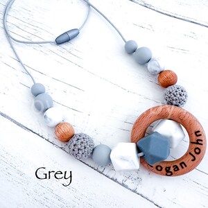 Silicone Nursing necklace Breastfeeding Necklace Sensory Necklace Fiddle necklace New Mum gift Mama present Textured Silicone Necklace
