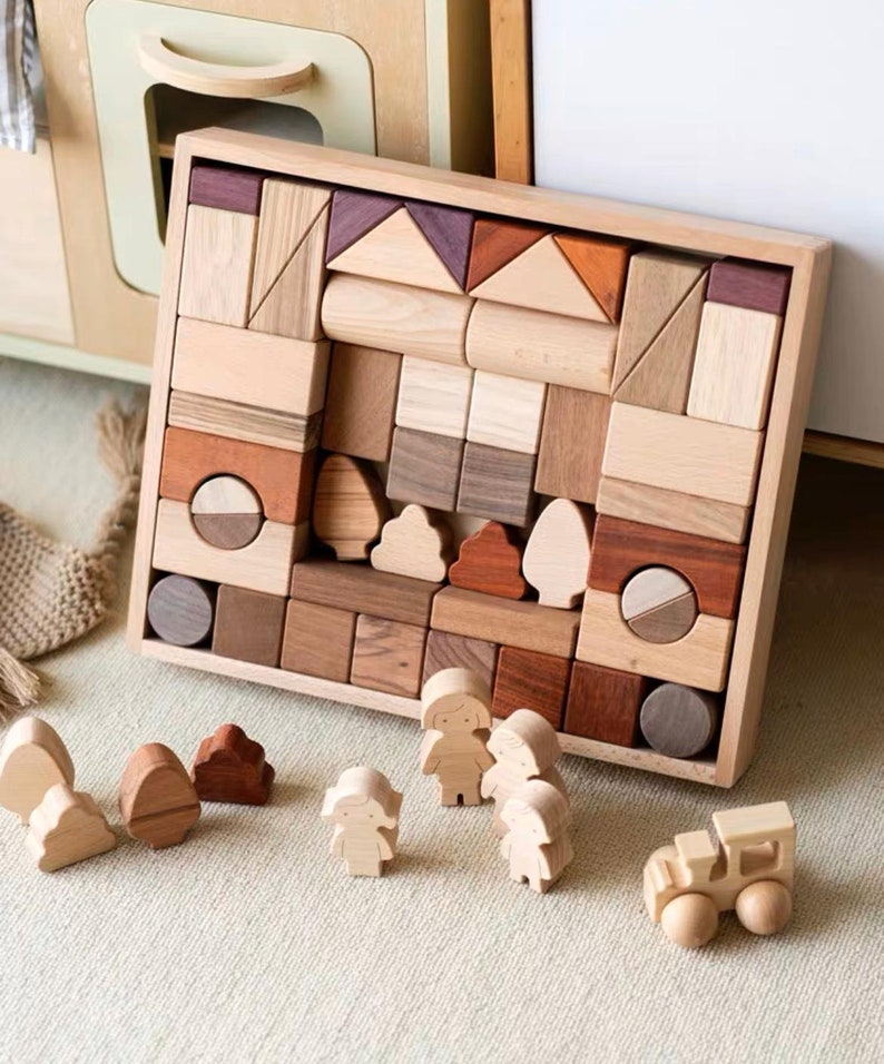 Puzzles en bois pour bébés, planche occupée pour tout-petits, jouets Montessori en bois, jouets colorés pour enfants, cadeaux de Noël, cadeaux danniversaire, souvenirs image 1