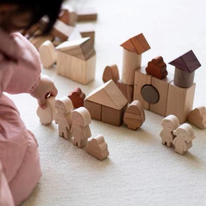 Puzzles en bois pour bébés, planche occupée pour tout-petits, jouets Montessori en bois, jouets colorés pour enfants, cadeaux de Noël, cadeaux danniversaire, souvenirs image 3