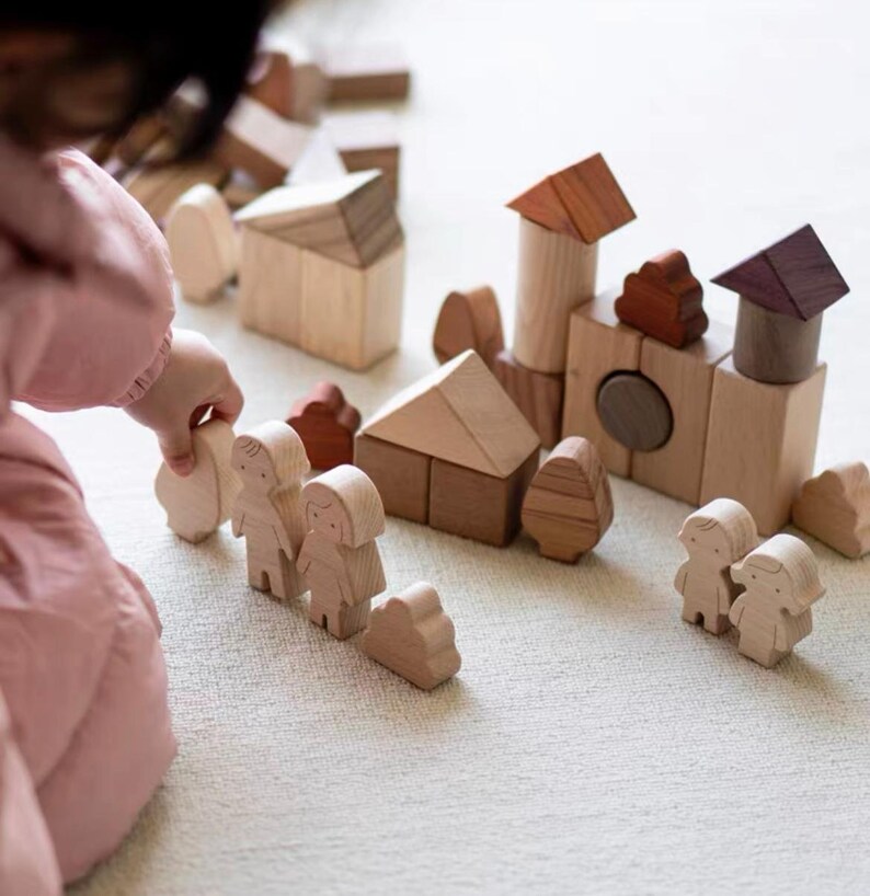 Puzzles en bois pour bébés, planche occupée pour tout-petits, jouets Montessori en bois, jouets colorés pour enfants, cadeaux de Noël, cadeaux danniversaire, souvenirs image 3