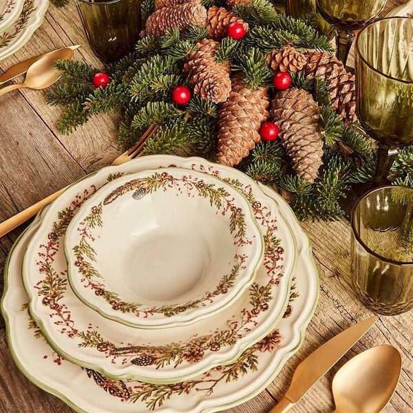 Christmas Dinnerware Etsy