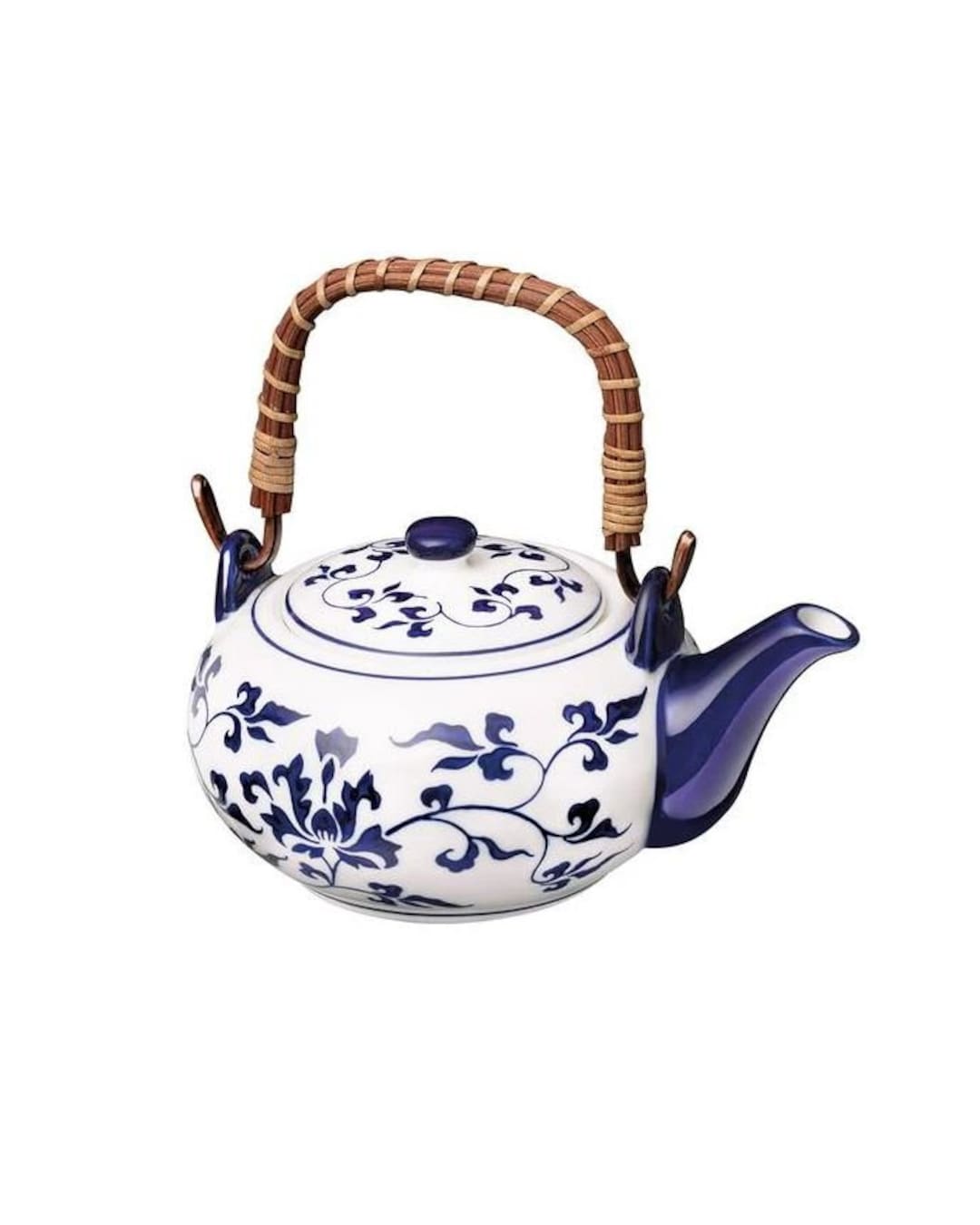 Vintage Blue Tea Pot Blue Tea Kettle Stove Top Teapot Tile Etsy
