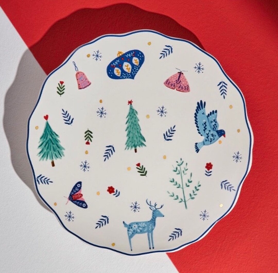 Christmas Plate Set 6pcs Christmas Plate New Year Dinner Etsy