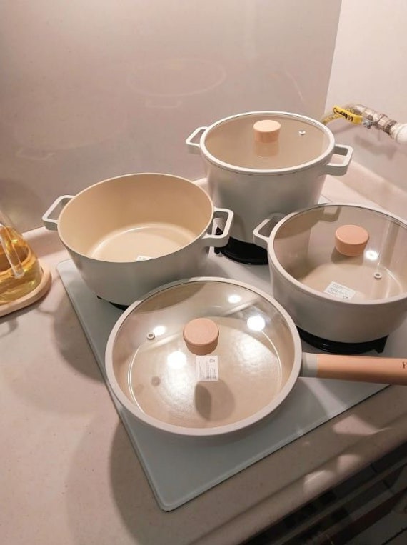 Buy Beige Cooking Pot and Cooking Pan Set 7 Pcs Beige Cookware Online in  India 