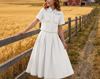 Lace Trim Crop Top And Midi Skirt Two Piece Set Women