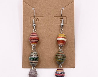 Paper Bead Earrings