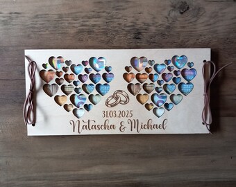 XXL Money Card - Personalized Wedding Gift / 48 Fonts / Wedding Gift / Wooden Gift Card / Wedding Card