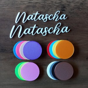 Personalisierte Platzkarte Name Tischkarte Name für Hochzeit Verlobung Kommunion Konfirmation Taufe  verschiedene Größen und Farben ( S12 )