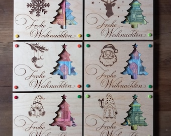 Geldgeschenk Weihnachten Geldkarte, Geschenk Weihnachten, Weihnachtsgeschenk Geschenkkarte Weihnachtskarte Geschenkverpackung Wunscherfüller