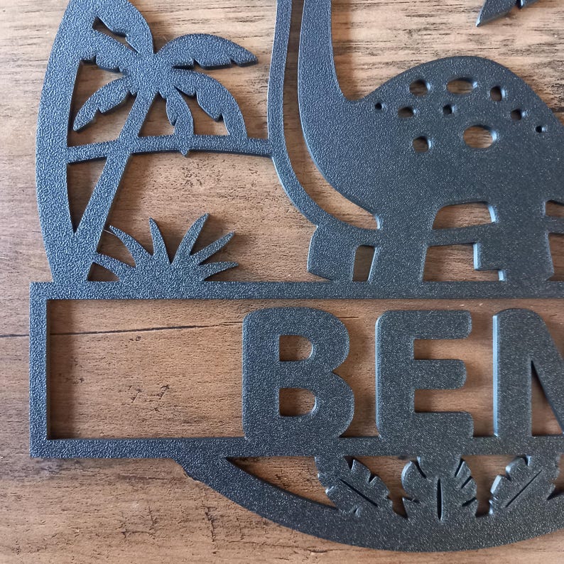 Brachiosaurus Dinosaur Door Sign Personalized With Name, Children's ...
