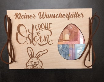 Geldgeschenk Ostern / Wunscherfüller / Ostergeschenk / Geschenkkarte / Osterkarte / Geschenkverpackung / Geldkarte Osterhase Ostereier