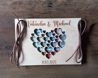 Money card money gift for wedding / personalized / 48 fonts / wedding gift / wooden gift card / wedding card