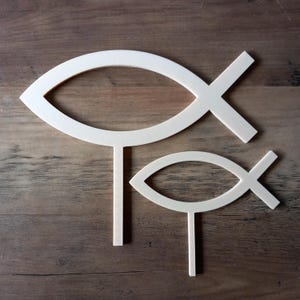 Cake Topper Fish for Communion from the 3D printer, 10 cm to 27 cm / 15 colors, confirmation, confirmation and baptism / fish made of wood, cake topper