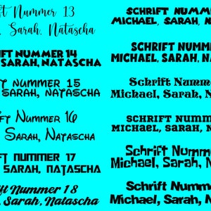 Personalisierter Schriftzug Name auf einem Holzherz / verschiedene Größen / Herz aus Holz mit Name / personalisiert Hochzeit / 48 Schriften Bild 8