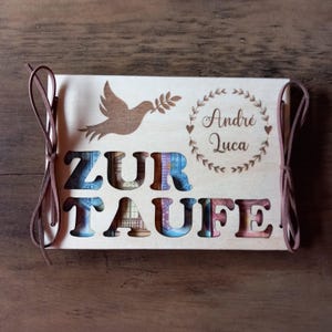Money gift baptism personalized with name / wish fulfiller / baptism gift gift card baptism card gift wrapping money card 48 fonts