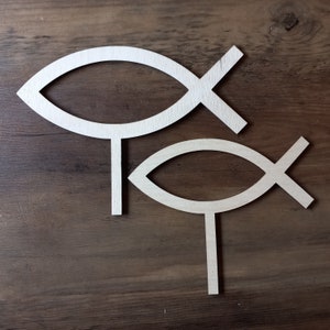 Bouchon de plante poisson 21 tailles / bouchon de fleur / cake topper / communion de poisson en bois, confirmation, baptême, cake topper poisson en bois,