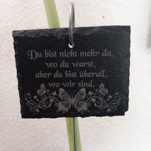 Corazón de pizarra con texto grabado, para arreglo de tumba, tapón de pizarra, regalo de luto, tapón de planta, decoración de tumba, personalizado 48 fuentes