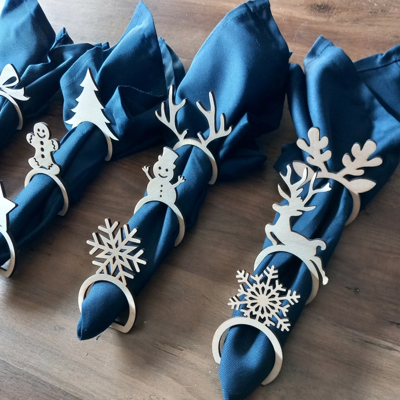 Christmas Napkin Rings / Wooden Napkin Rings / Etsy Australia